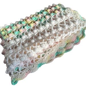 Handmade Crochet Throw Blanket - 40 x 48 - Multicolor